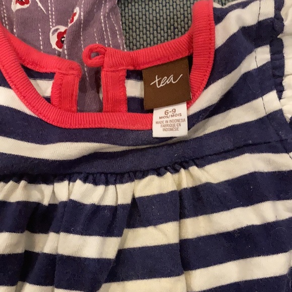 Two Tea Collection Rompers 6-9M & 6-12M - Picture 4 of 5